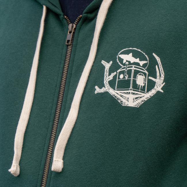 Green Treehouse Zip Hoodie