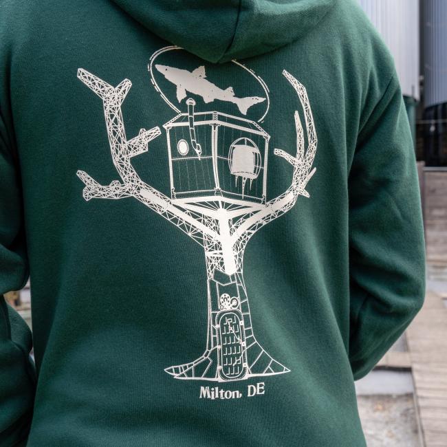 Green Treehouse Zip Hoodie