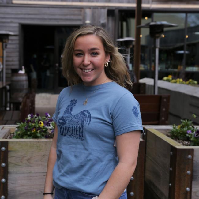 Womens Blue Hen tee