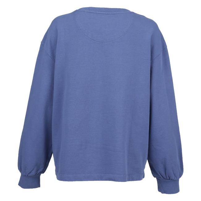 Solid Blue Cotton Crew