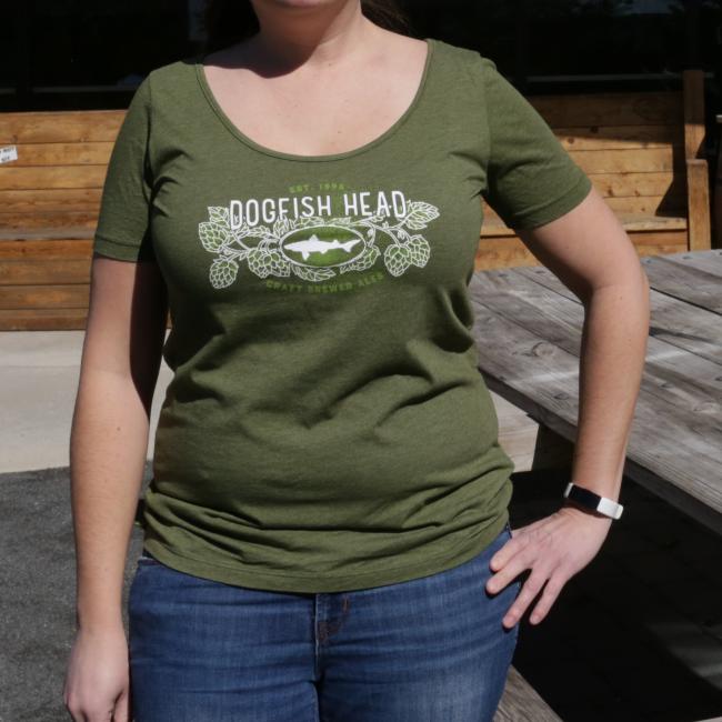 Olive Scoop Tee