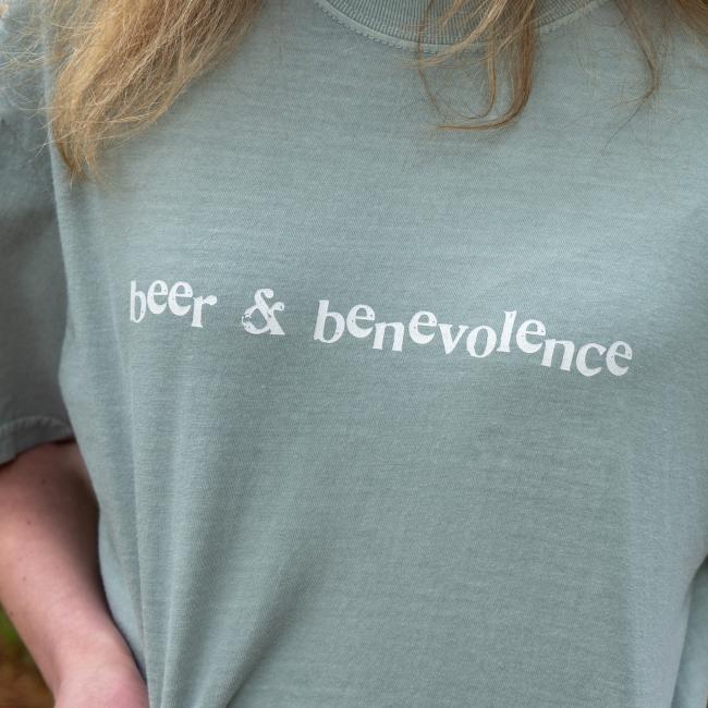 A close-up of the front of the t-shirt highlighting the