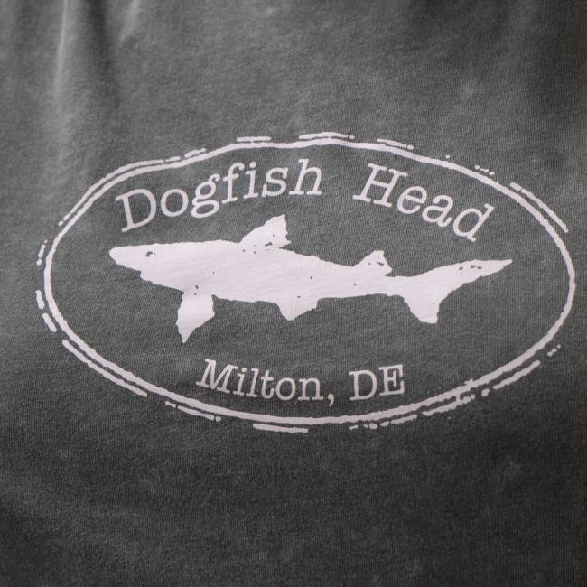Close up of Dogfish Head Milton Logo