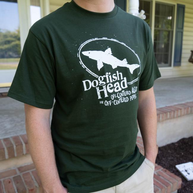 Green Off Centered Lockup Logo Tee.