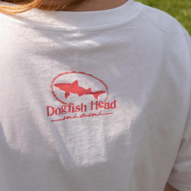 Miami Marmalade White Crop Tee