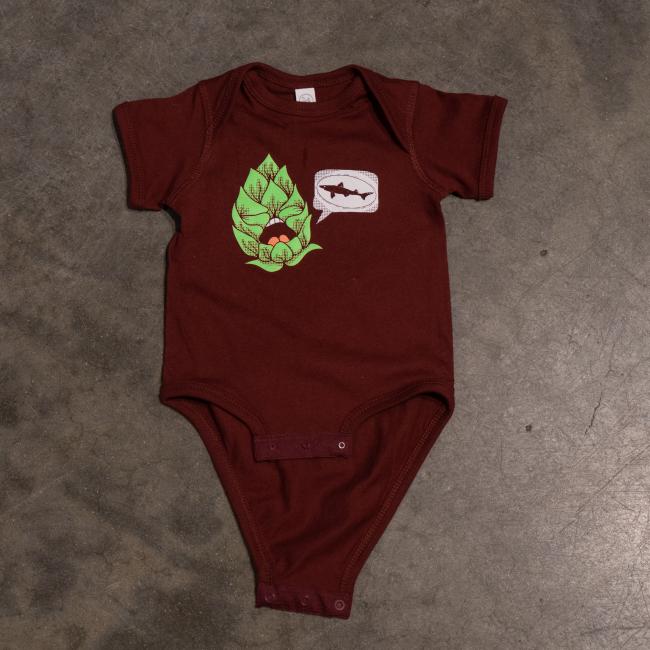 front of screaming hop onesie dogfish