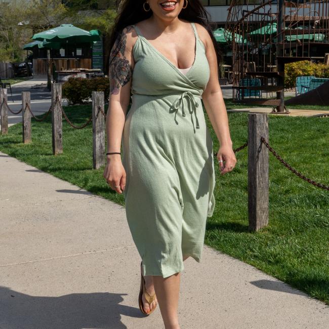 Patagonia W Olive Everything Dress Dogfish Head Craft Brewed