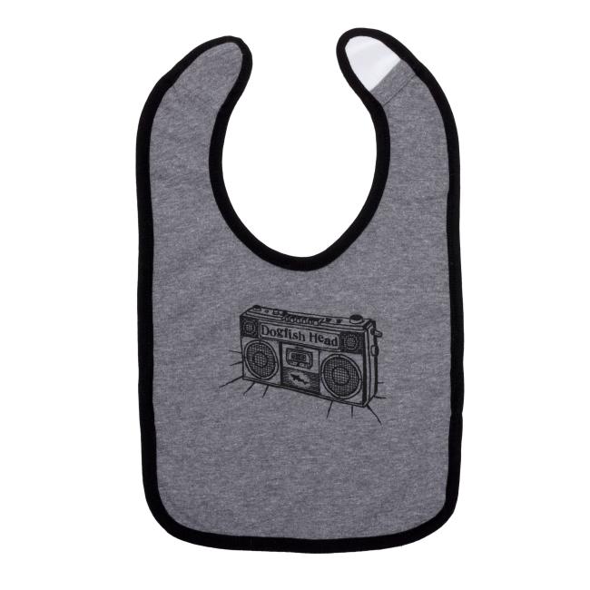 Grey Boombox Bib