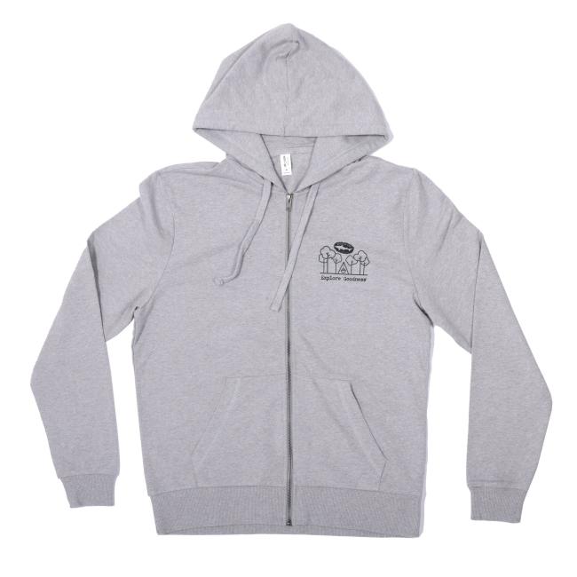 Inn Heather Grey Compass Zip Hoodie