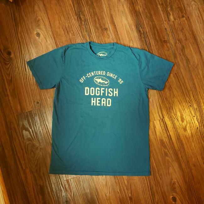 Teal Unisex Tee with Dogfish Head Athletic Style Logo